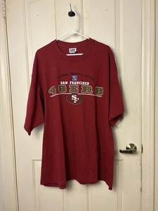 Vintage 90s San Francisco 49ers T Shirt Herren Large Rot Logo NFL Lee XXL - Bild 1 von 4
