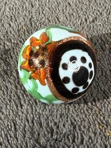 1999 SIGNED (KAREN FEDERICI) CONTEMPORARY GLASS MARBLE MULTICOLORED - Picture 1 of 10