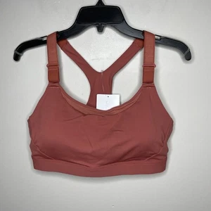 ATHLETA Ultimate Sports Bra Women Large D-DD NEW Muted Red Racerback - Picture 1 of 12