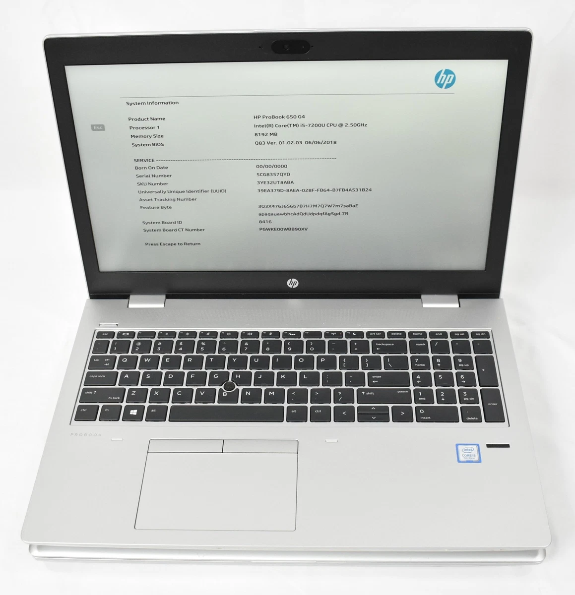 HP ProBook Intel Core i5 7th Gen. 8 GB RAM PC Laptops & Netbooks