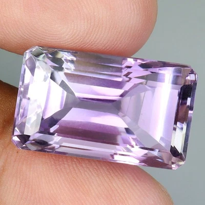 Octagon Natural Nice Purple Amethyst Bolivia Brazil 32.20ct 23x14mm Big Gemstone - Image 1 of 4