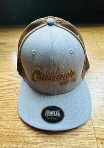 Baseballkappe Herren verstellbar Snapback Outdoor Kappe hellbraun und grau - Bild 1 von 3