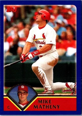 2003 Topps Mike Matheny #89 St. Louis Cardinals Baseball Card - Image 1 of 2