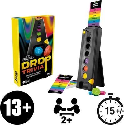 Trivial Pursuit Drop Trivia Game Party Quiz Electronic Hasbro 2+ Players Age 13+ - Image 1 of 4
