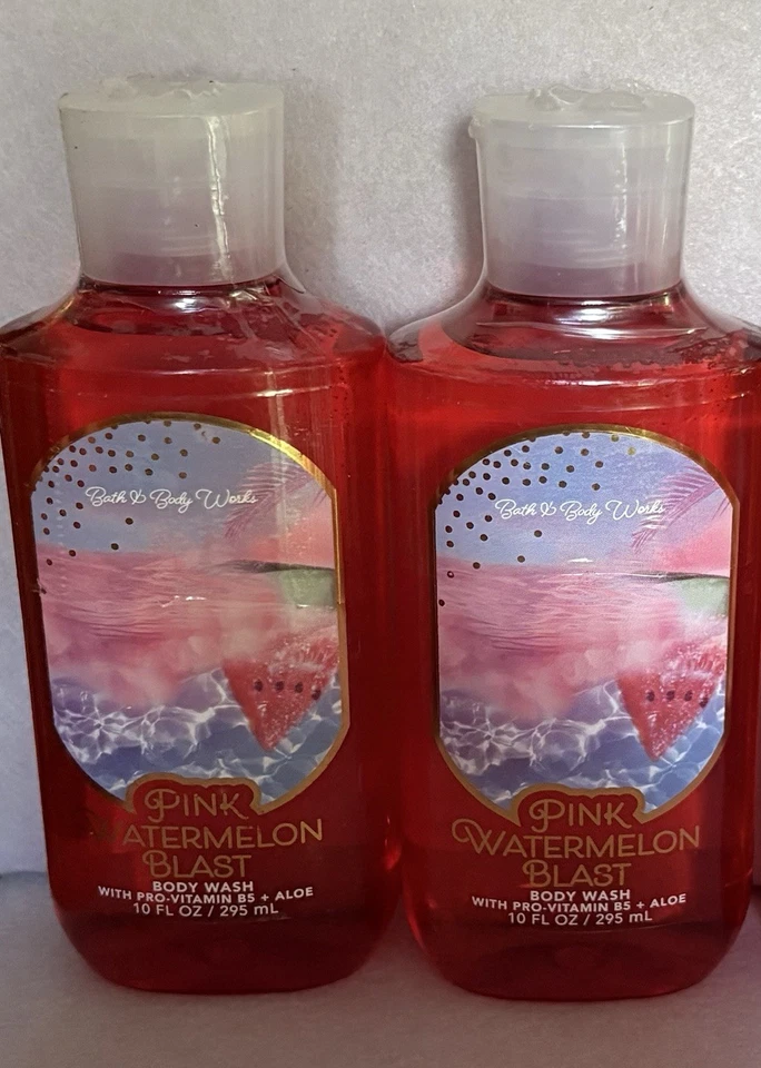2 Bath & Body Works Rosa Anguria Blast Pro-Vitamina B5 + Aloe Lavaggi Corpo NUOVI - Immagine 1 di 1