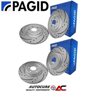 FOR AUDI Q5 TFSI QUATTRO (MK2) PAGID DRILLED & GROOVED FRONT & REAR BRAKE DISCS - Picture 1 of 1