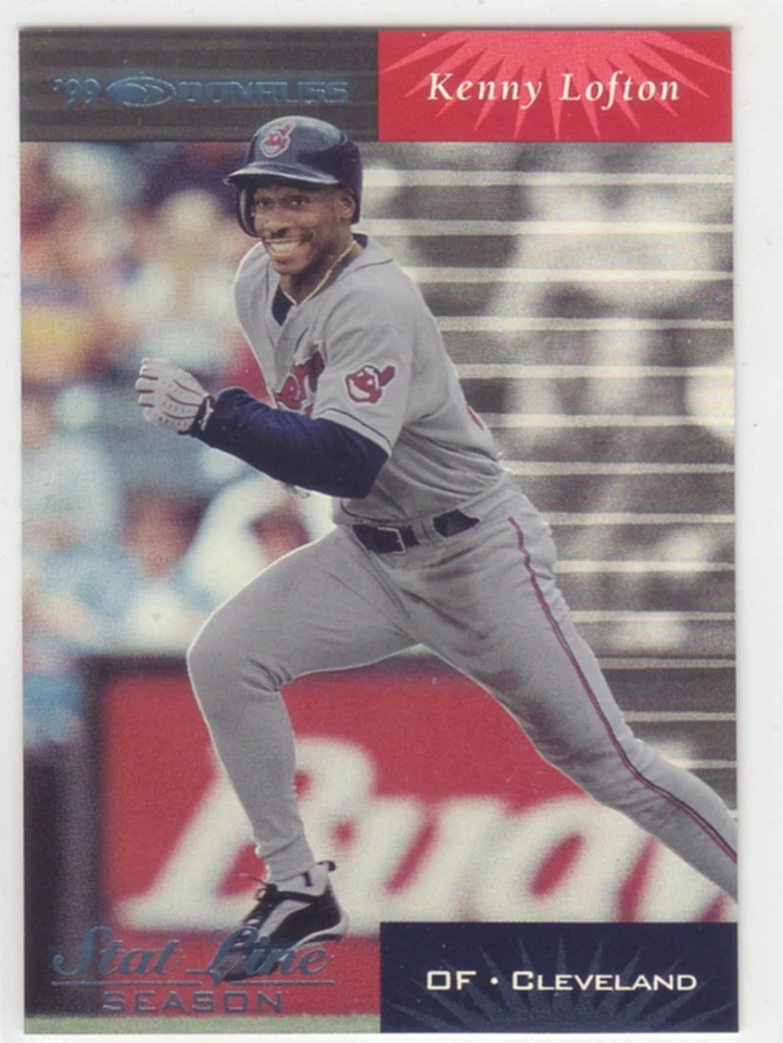 2001 Donruss KENNY LOFTON #03/54 SEASON STAT LINE HOLO CLEVELAND INDIANS - Image 1 of 2