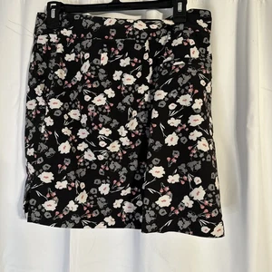 Izod Women’s Golf Pickleball Skort Size 6 Black Pink Floral Retail $64 - Picture 1 of 8