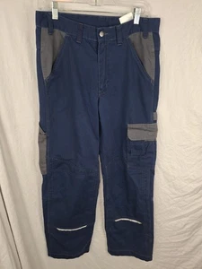 Pantalones cargo Fristads Kansas Luxe doble rodilla azul (32x29) (LOTE 3) - Imagen 1 de 10