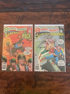 DC Comics Presents Superman S Rock Hawkman #10-11 1979 DC Comic Lot Tasche & Karton - Bild 1 von 11