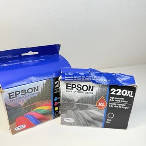 Cartuchos de tinta originales Epson 220 negro cian magenta amarillo paquete de 4 cartuchos de tinta - Imagen 1 de 7