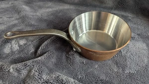 Sehr alt, 3 mm Kupfer Topf Pfanne Kochtopf Frankreich Stielkasserolle ca:16cm - Bild 1 von 4