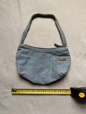 Y2K VTG Denim Bag Blue Handbag Small Top Handle Vintage Women’s Inside Pocket - Image 1 of 4
