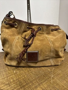 Dooney Bourke Bucket Bag hellbraun Wildleder Vachetta Leder selten gebraucht Einzelhandel - 175 $ - Bild 1 von 8