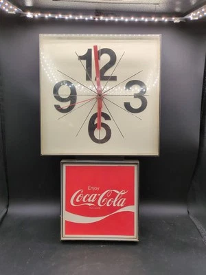 Vintage COCA-COLA Ingress-Plastene Co Electric Wall Clock Model G-002 - Image 1 of 3