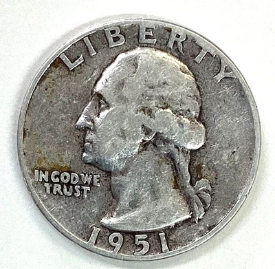 1951 Washington Quarter - Free Shipping - Image 1 of 2