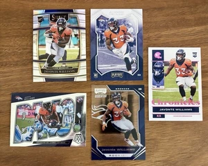 Javonte Williams 5 Karten Lot: Select, Playoff, Chronicles Pink Rookies And Mosaic - Bild 1 von 2