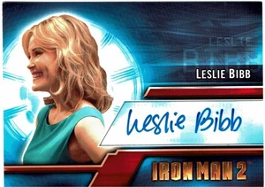 Iron Man 2 2010 UD Marvel Autograph Auto A3 Leslie Bibb as Christine Everhart - Picture 1 of 4