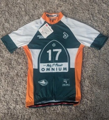 Camiseta feminina de ciclismo Jakroo Fondo pequena Hwy 17 clássica zíper completo JV2-12804 - Imagem 1 de 4