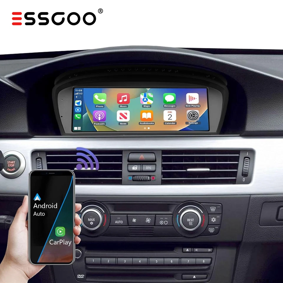 4G LTE Android 13 Autoradio 8Core 4+64G GPS Navi Für BMW 5er E60 E61 E90 E91 CCC - Bild 1 von 4