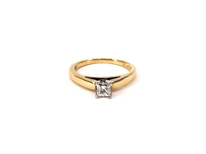 The Leo 14KT Gold & Platinum 4.29g Princess Cut Diamond Ring Size 8, 46pts - Picture 1 of 14