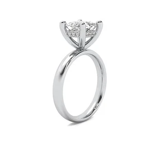 ¡ENTREGA GIA! Anillo de compromiso natural de diamantes talla princesa 1,82 quilates H VVS2 PT950 - Imagen 1 de 7