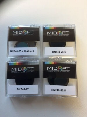BN740-25.4 25.5 27 30.5 MIDWEST OPTICAL MIDOPT NARROW NEAR-IR BANDPASS FILTER - Image 1 of 4