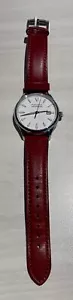 Cuarzo de acero inoxidable unisex Movado Heritage 36 mm cuero 3650032 se vende tal cual - Imagen 1 de 5