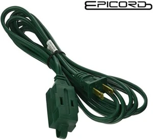 9 ft Indoor Extension Cord 3 Outlets with Safety Cap 2 Prong Polarized Plug Home - Picture 1 of 6