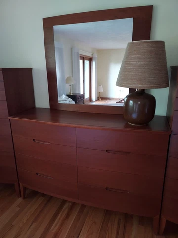 Mobican Mid-Century Double Dresser w/ Mirror *SUPERB* other matching pieces also Cover