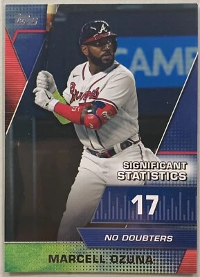 2021 Topps Series 2 #SS-15 Marcell Ozuna Significant Stats Blue ATLANTA BRAVES - Image 1 of 2