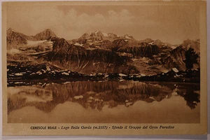 Cartolina Ceresole Reale Lago bella Garda sfondo il gruppo del gran paradiso - Imagen 1 de 2