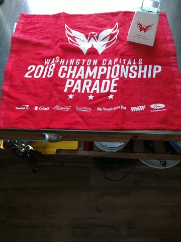 2018 Washington Capitals Towel And Cowbell From Parade Cover