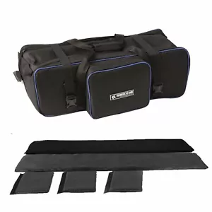 MK Light Stand Treppiede Borsa Storag Custodia Imbottita Nero per Studio Viaggio Video - Foto 1 di 9