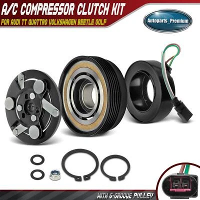 Kit embrague compresor aire acondicionado para Audi TT Quattro Volkswagen Beetle Golf Jetta R32 Foto 1 de 4