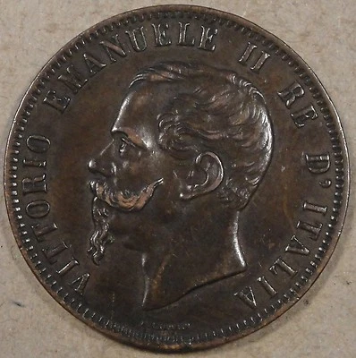 Italy 10 C. 1867-H Better Circulated Grade Coin  - Image 1 of 2