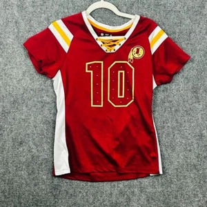 Women's Robert Griffin III Washington Redskins V-Neck Sequin Lace Jersey Tee Med - Picture 1 of 7