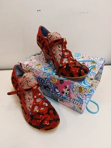 Irregular Choice 'Nicely Festive' Red Heeled Shoes - EU Size 42 - Picture 1 of 17