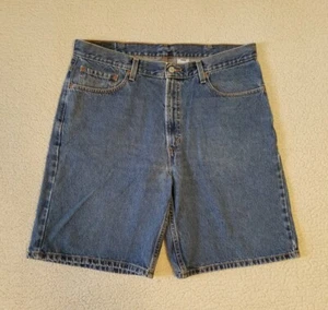 Vintage '03 Levi's Men's 550 Size 38 Relaxed Fit Medium Wash Denim Jean Shorts - Picture 1 of 10