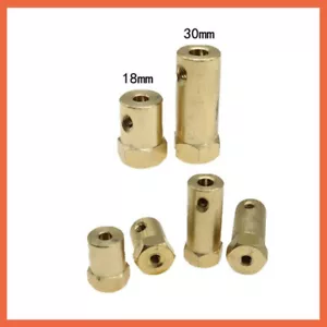 Brass RC Car Wheels Shaft Motor Flexible Coupling Coupler 12mm Hex Connector - Picture 1 of 12