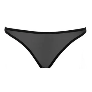 $250 ERES New w Tags French Lingerie Sheer Thong Panties in Black, Size 12 Large - Picture 1 of 10
