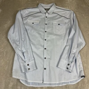 BKE Long Sleeve Western Shirt Men's Size XXL Light Blue Relaxed Fit Button Up - Picture 1 of 10