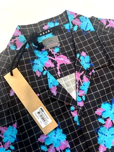 $180 Mens KSUBI Low Res Resort SS Camp Shirt Floral Gray Multi Size Large NEW - Picture 1 of 10