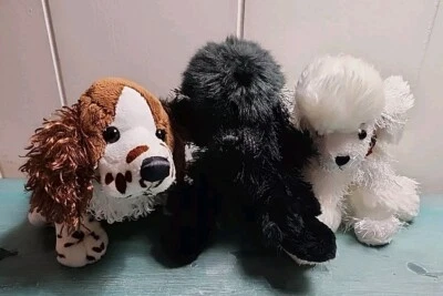 Ganz Webkinz Plush White Black Poodle Springer Spaniel Golden Retriever No Code - Image 1 of 4