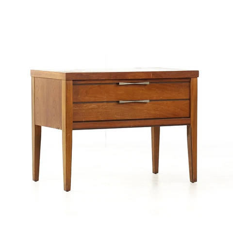 Lane Bowtie Tuxedo Mid Century Walnut Nightstand Cover