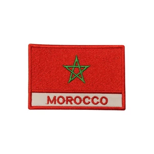 Morocco Country Flag Patch Iron On Patch Sew On Badge Embroidered Patch - Picture 1 of 1
