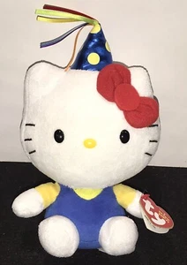 "Hello Kitty Ty 6 1/2"" Peluche, Happy Party Kitty, con etiqueta oscilante, 2014! - Imagen 1 de 15