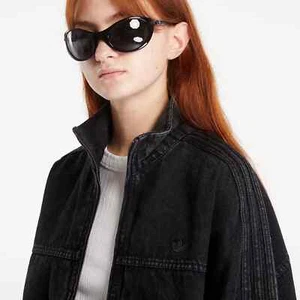 $100 Adidas Originals Premium Essentials Denim Track Top | Nero | XL - Foto 1 di 15