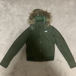 Hollister All Weather Jacket Khaki Green Size XS