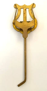 Vintage FOREIGN Brass Marching Lyre Cornet/Trumpet With Bent Stem - Bild 1 von 2